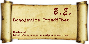Bogojevics Erzsébet névjegykártya